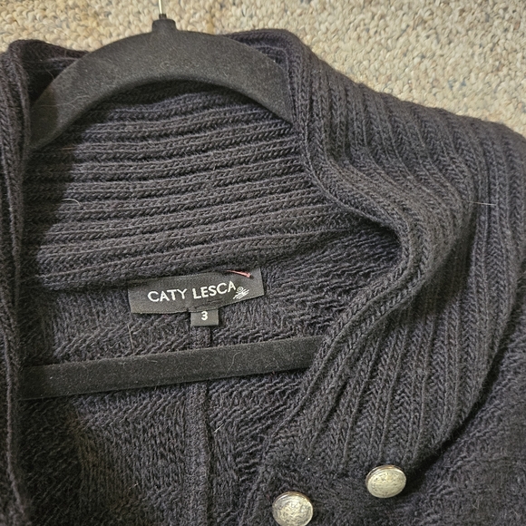 Chic Black Ruffled Women's Cardigan - Picture 7 of 7